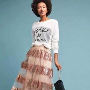 Anthropologie Eva Franco Sequin Maxi Skirt NWT